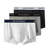 EMPORIO ARMANI 阿玛尼 男士平角内裤套装 111357-CC717 3条装(黑色+白色+灰色) XL
