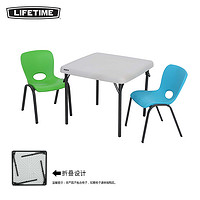 lifetime 良品生活 来福太 户外折叠桌 1桌+2红椅