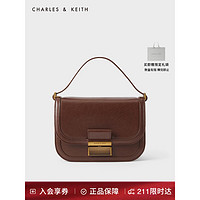 CHARLES & KEITH CHARLES&KEITHCK2;-80781400女包单肩包斜挎包豆腐包 Dark Brown深啡色