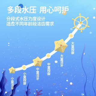  prooral/博皓 立式手持设计 儿童冲牙器  黄蓝色 2支