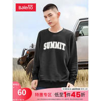 Baleno 班尼路 秋冬款青少年休闲学院运动风卫衣男时尚潮流学生个性字母印花套头衫圆领休闲舒适棉质上衣 00A M