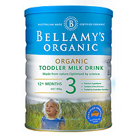 PLUS会员：BELLAMY'S 贝拉米 有机婴儿配方奶粉 900g 3段
