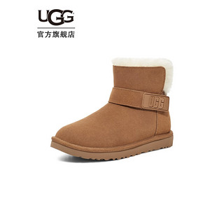 UGG 女士休闲LOGO压花束带雪地靴 1137073