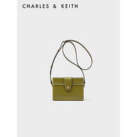 CHARLES&KEITH23早春新品CK2-80701182女士复古绗缝设计单肩斜挎包 Avocado牛油果色 S