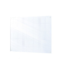 deli 得力 玻璃白板200*100cm超白玻璃白板磁性钢化悬挂式办公会议写字板黑板(白板擦 白板笔 磁钉)50047