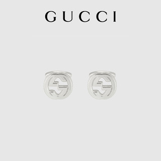 GUCCI古驰互扣式双G银袖扣