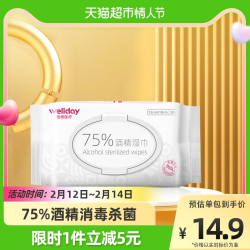 WELLDAY 维德 75%酒精湿巾