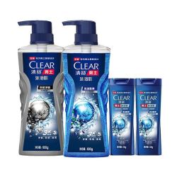 CLEAR 清扬 男士专用洗护套装（冰凉酷爽600g+净澈600g+沐浴乳100g*2）