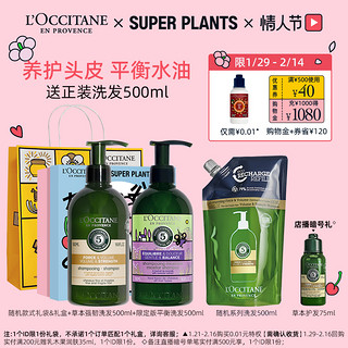 欧舒丹 5合1草本菁纯洗发露套装 (强韧丰盈500ml+平衡500ml)