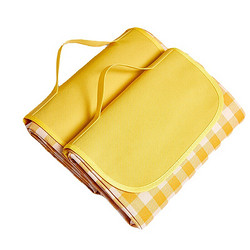 BOUSSAC 野餐垫 黄白格 150*200cm