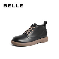 抖音超值购：BeLLE 百丽 悠闲都市休闲靴女春季新款商场同款牛皮革系带短靴Z2E1DAD3