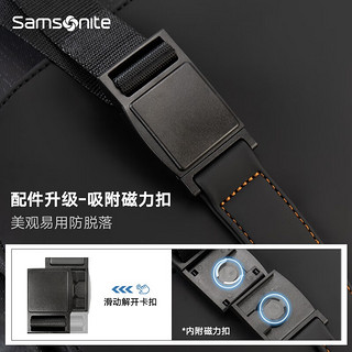 Samsonite 新秀丽 双肩包男士电脑背包商务休闲通勤书包TT1 黑色|15.6英寸电脑|净重0.9kg