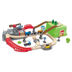 Hape 儿童小火车轨道玩具套装 E3764