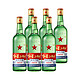  88VIP：红星 绿瓶 1680 二锅头 纯粮清香 56%vol 清香型白酒 500ml*6瓶 整箱装　