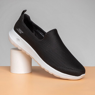 Skechers斯凯奇男鞋 运动鞋子轻便软底一脚穿健步鞋耐磨休闲鞋赖人鞋 54600-BKW/黑白 44