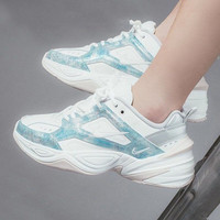 耐克(NIKE)新款男女鞋 m2k 黑白复古老爹鞋休闲运动鞋跑步鞋 AO3108-103 蓝白 扎染 40
