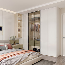 SOGAL 索菲亚 衣柜衣橱定制现代简约卧室家用大容量板式家具四门五门柜子