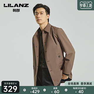 LILANZ 利郎 男士中长款风衣 G2CFY101 黑色 180/96A