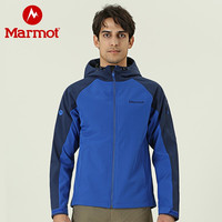 Marmot/土拨鼠21新款户外耐磨加厚保暖透气男重力M1软壳衣 曜石黑001 S