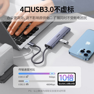 UGREEN 绿联 Type-C拓展坞 5合一 USB3.0