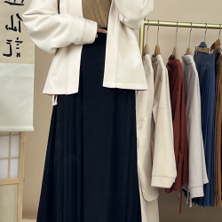 迷仙纪 汉服原创 明制秋冬马面裙中长款 磨毛面料冬季半身裙气质
