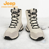 抖音超值购：Jeep 吉普 户外冬季男女同款雪地靴户外登山鞋加绒防水保暖防滑高帮