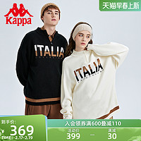 Kappa 卡帕 经典套头衫男女半拉链毛衣美式复古提花外套新款
