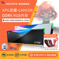 ADATA 威刚 XPG龙耀DDR5内存条5600/6000/6400台式机电脑灯条32G(16Gx2)