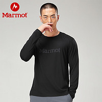 Marmot 土拨鼠 新款户外运动防晒UPF50+弹力透气休闲男长袖T恤