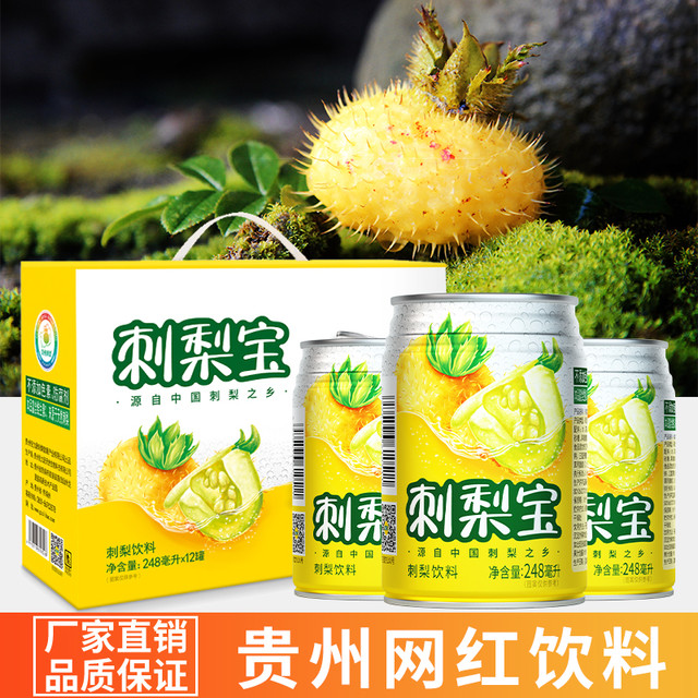 羿宫坊 贵州刺梨汁 整件 野生刺梨原汁饮料 刺梨宝罐装果汁