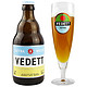 VEDETT 白熊 啤酒330ml*1瓶+1个高脚酒杯套装 比利时进口啤酒