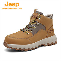 抖音超值购：Jeep 吉普 新款马丁靴户外头层皮撒哈拉系列登山徒步旅游鞋潮91101
