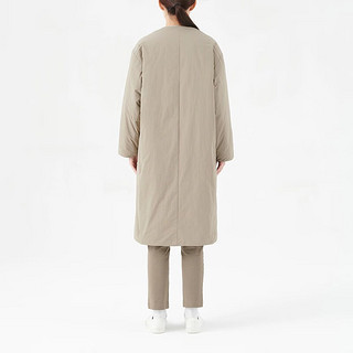 MUJI 無印良品 女士中长款棉服 BD02CC2A 浅棕色 L