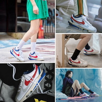 Nike耐克Zoom Cortez x Sacai 阿甘解构复古休闲运动鞋DQ0581-100