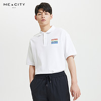 MECITY [2件2.5折价:59.8,叠加199减30]MECITY男装2020夏季新款纯棉联名宽松轻薄刺绣Polo衫男