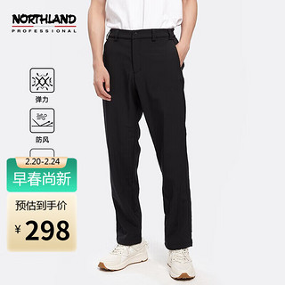 NORTHLAND 诺诗兰 秋冬户外软壳裤防风防寒服保暖运动裤 纯黑色（男） 180 XL