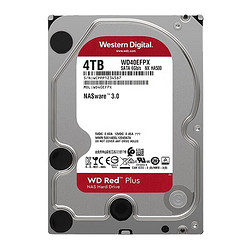 Western Digital 西部数据 WD）红盘plus 4T NAS网络存储服务器机械硬盘CMR垂直式硬盘 WD40EFZX