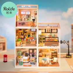 若来 超级世界超级商店奶茶店积木diy小屋手工娃屋拼装玩具