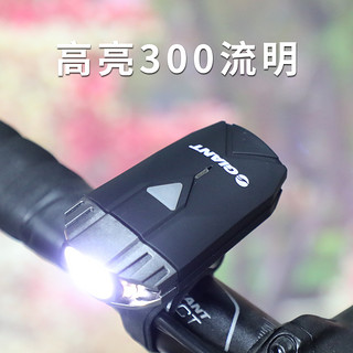 Giant/捷安特自行车灯夜骑强光手电筒USB充电前灯防雨山地车装备