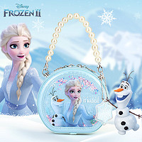 Disney 迪士尼 儿童包包女童可斜跨女孩单肩可爱时尚冰雪奇缘艾莎公主流沙手提包 蓝色生日礼物