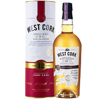 WSET CORK 威斯特库克 爱尔兰进口洋酒  单一麦芽威士忌 700ml 12年单一麦芽爱尔兰威士忌（波特桶）