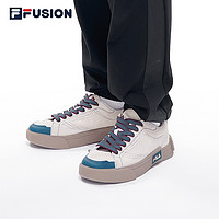 FILA 斐乐 FUSION 斐乐潮牌 季新品男子POP轻质帆布鞋时尚休闲鞋 米色/银貂-AS 40