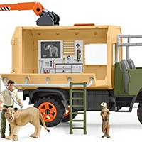 Schleich 思乐 Wild Life 动物救援玩具卡车10件套，带游侠和动物玩具，适合3-8岁的孩子