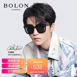 BOLON 暴龙 男女款太阳镜 BL3035C10 黑色 64mm