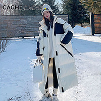 CACHE CACHE 冬季工装款棉衣女长款过膝潮牌羽绒棉服宽松大码外套
