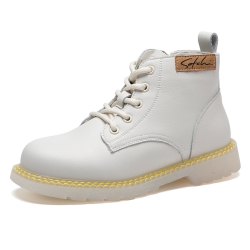 satchi 沙驰 冬季沙驰童鞋男女童时尚加绒保暖马丁靴