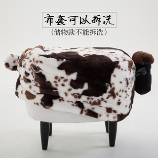 小羊肖恩换鞋凳矮凳化妆凳家用穿鞋凳梳妆凳收纳实木拆洗创意脚凳