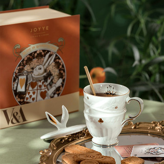 JOYYE 卓艺 K11 JOYYE 博物馆爱丽丝联名马克杯带盖陶瓷浮雕咖啡杯水杯礼物