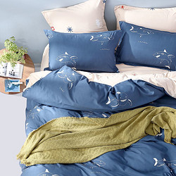 BLISS 百丽丝 水星家纺出品百丽丝印花三/四件套床上用品被套床单1.5米床