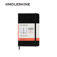 MOLESKINE 2023年12个月 经典日程本笔记本 硬面口袋型黑色日记本